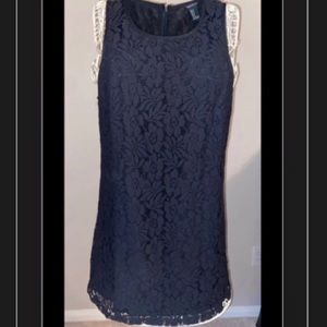 Black Floral Lace Sleeveless Midi Dress
